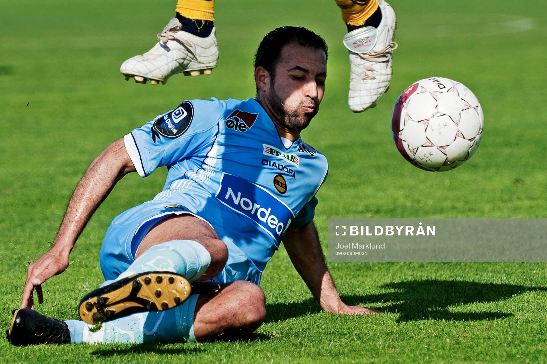 Khaled Mouelhi, Lilleström, stoppar Denni Avdic, Elfsborg,