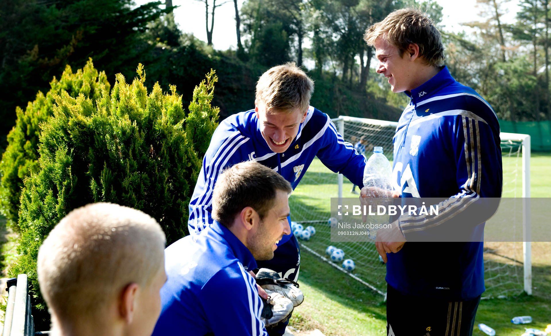 Pontus Wernbloom, Erik Dahlin, Stefan Selakovic, skrattar