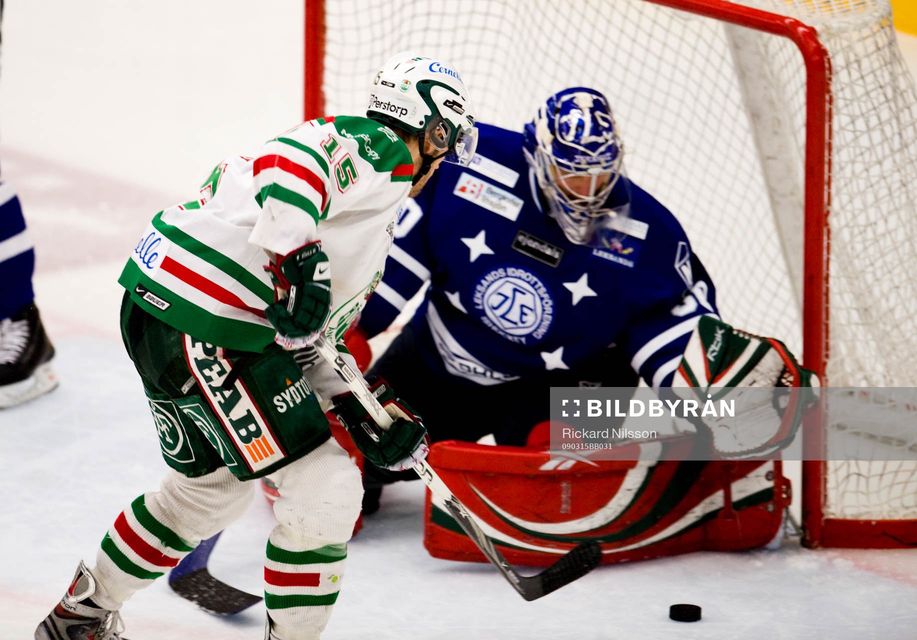 Sebastian Karlsson, Rögle och Jere Myllyniemi, målvakt,