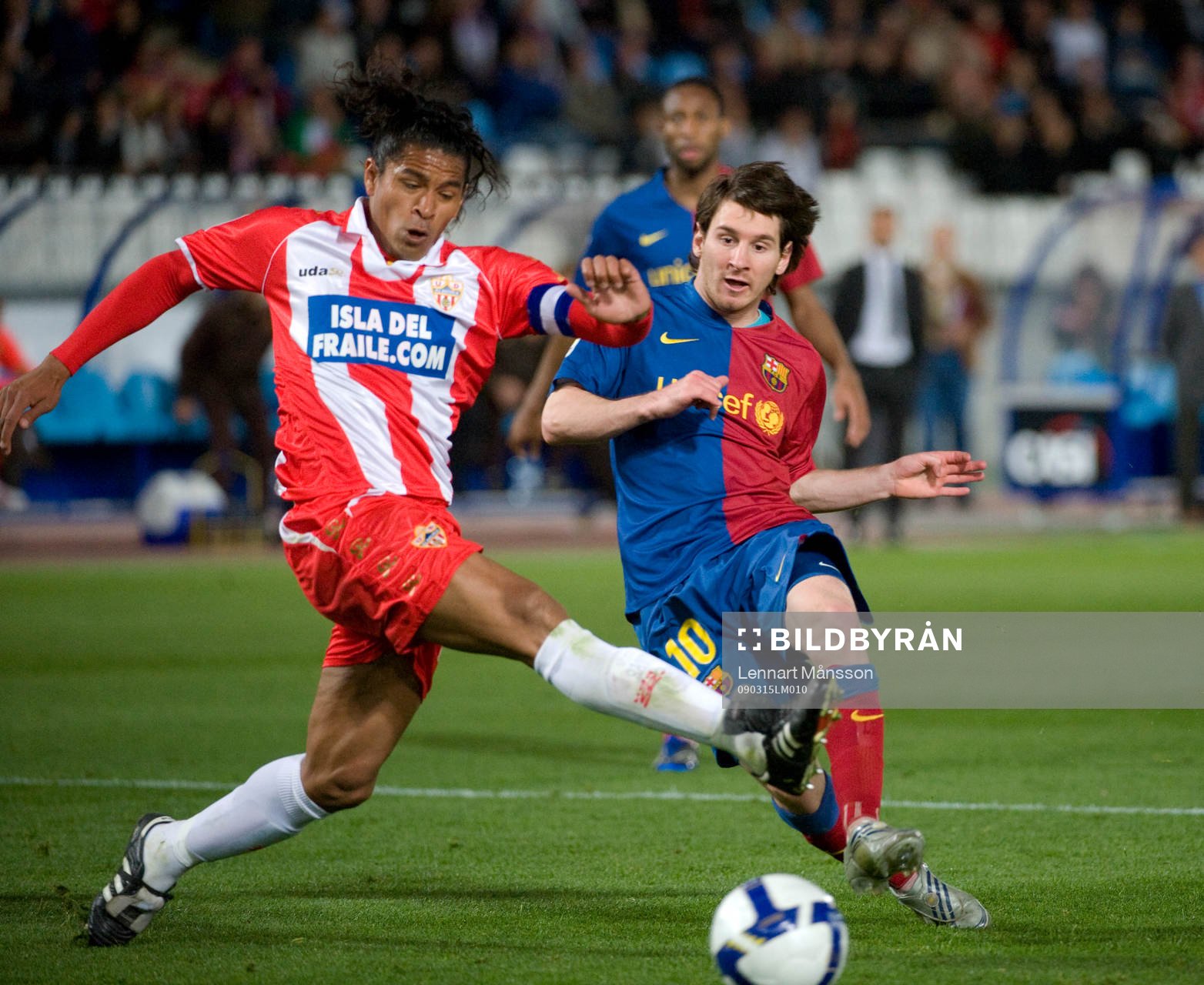 Acasiete, Almeria och Lionel Messi, Barcelona