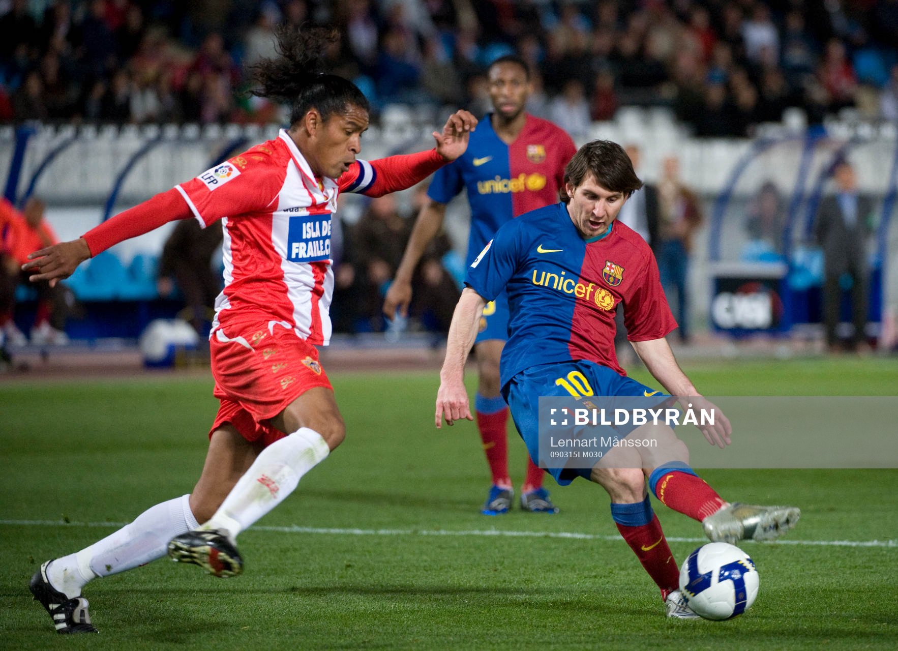 Acasiete, Almeria och Lionel Messi, Barcelona