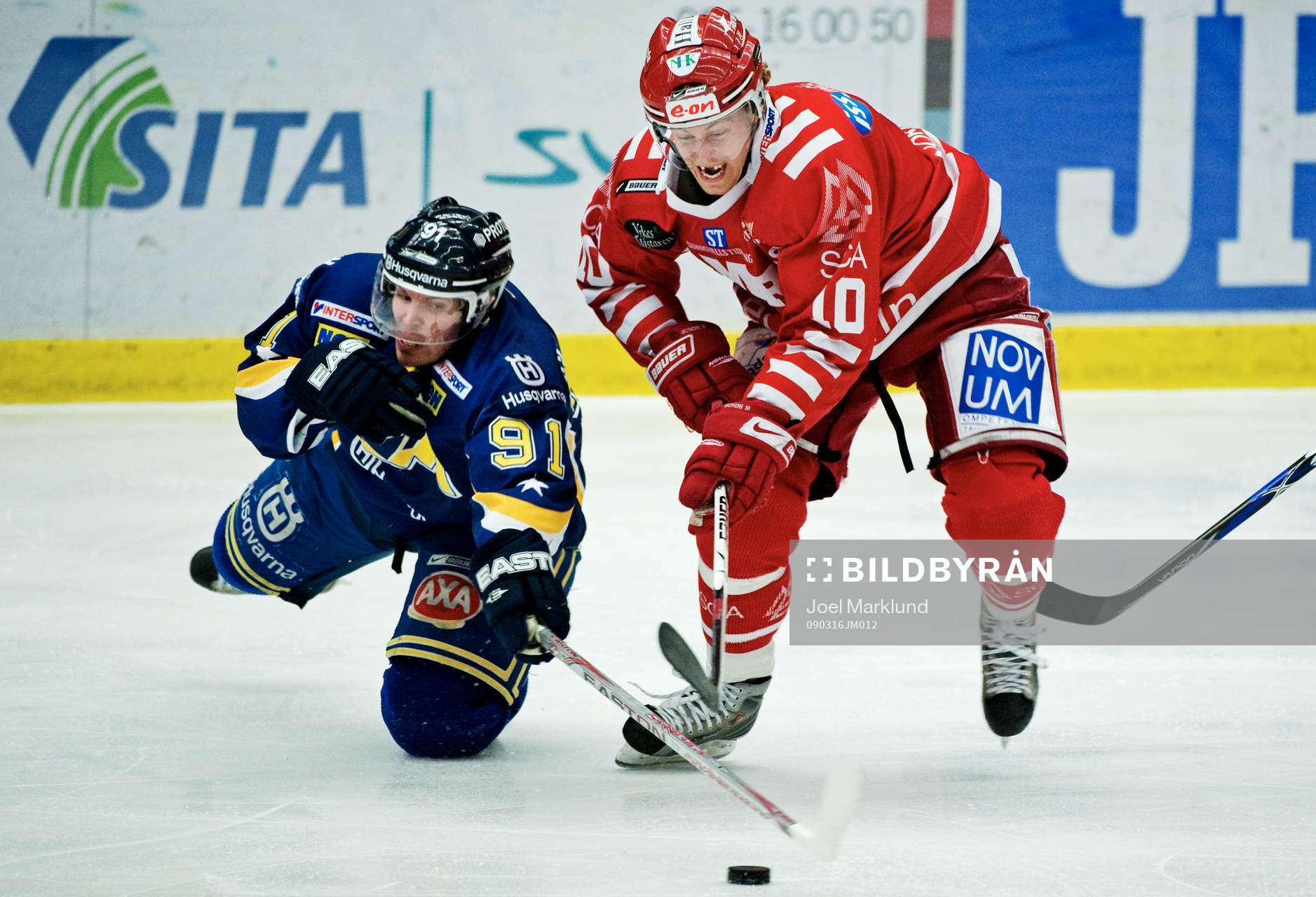 Björn Melin, HV71, slänger sig