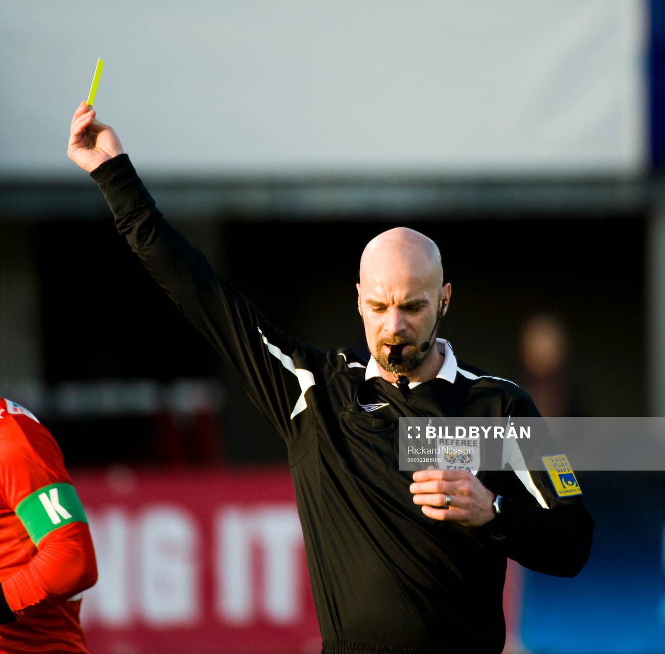 Stefan Johanesson, domare, varning, gult kort