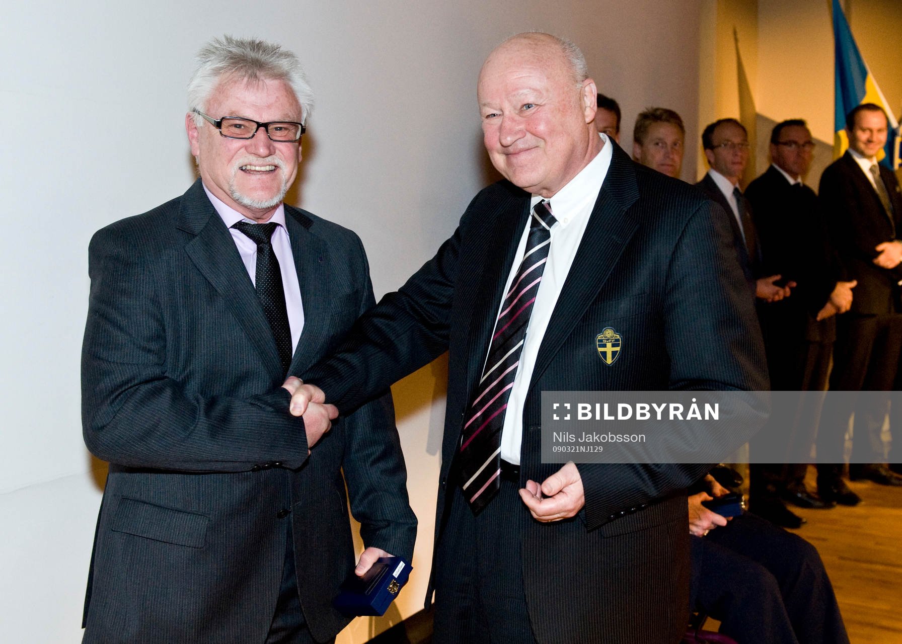  Förtjänsttecken i guld, Jan-Evert Eliason, Kållereds SK, Lars-Åke Lagrell.