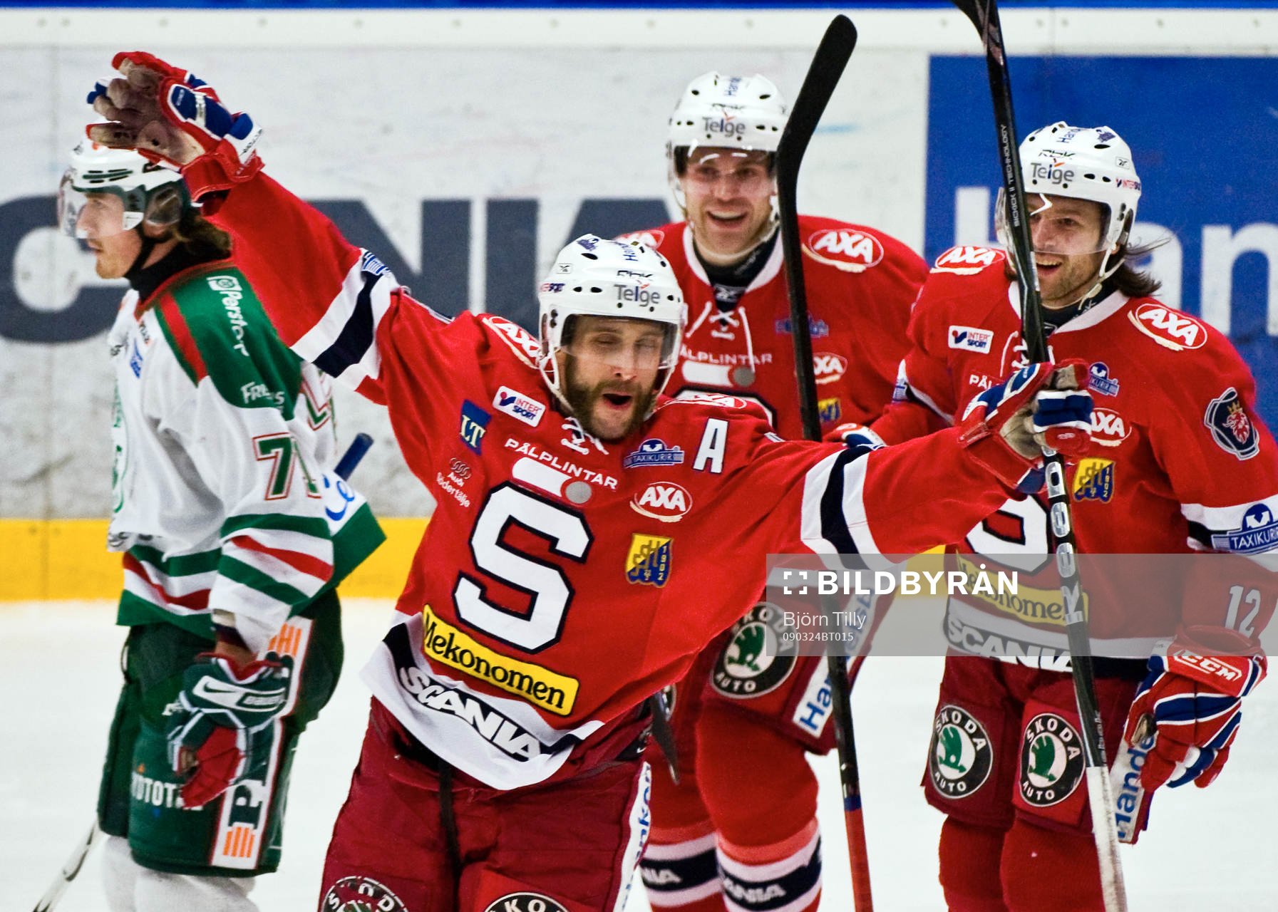 Peter Lorentzen, Rögle, Per Hallin och Daniel Josefsson,