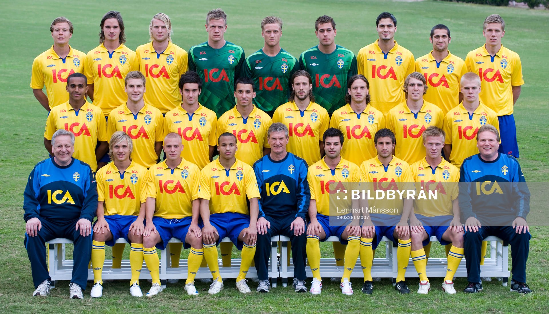Bakre raden fr.v, Per Karlsson, Mikael Lustig, Ola