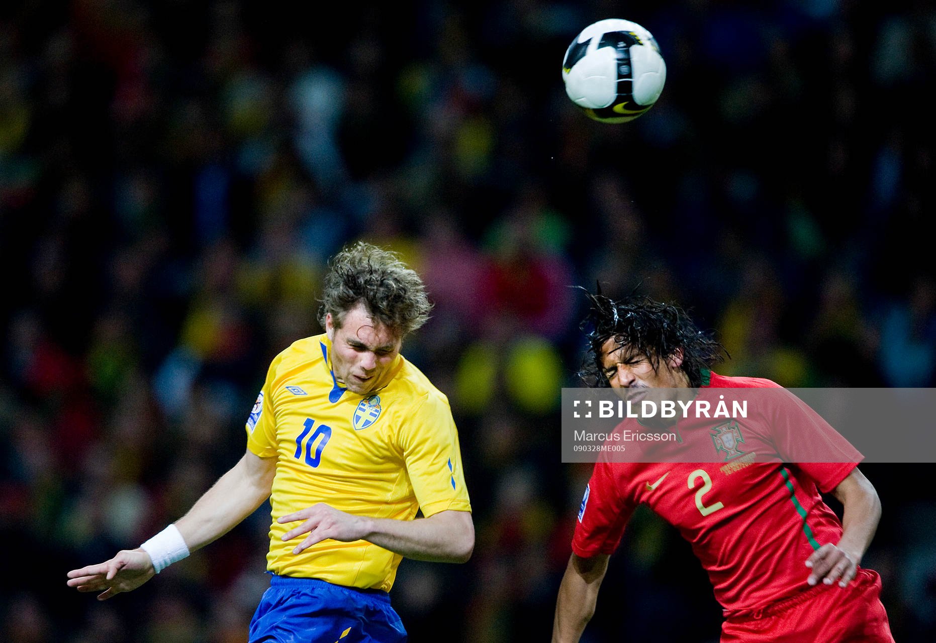 Johan Elmander, Sverige och Bruno Alves, Portugal