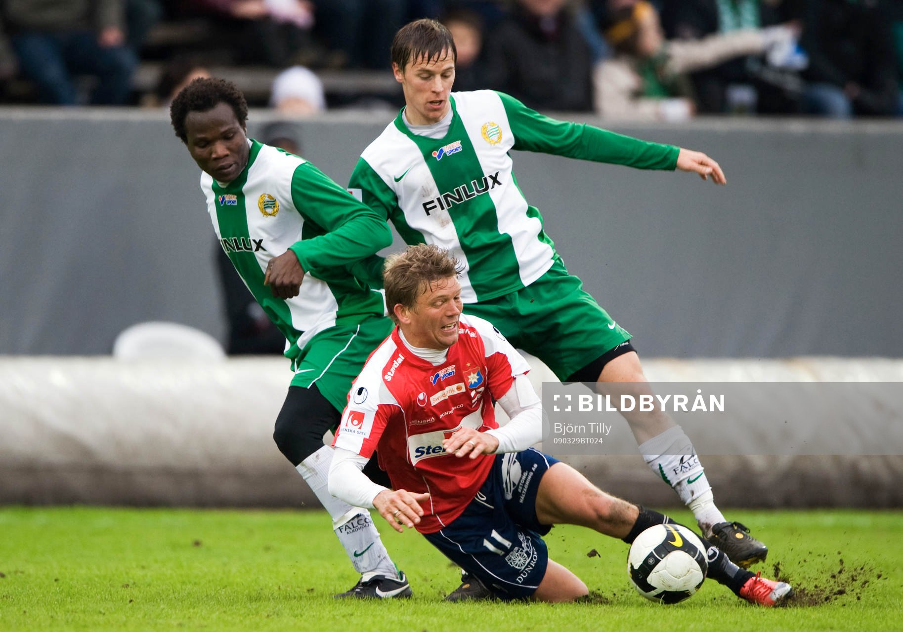 Monday James, David Johansson Hammarby och Marcus Allbäck,