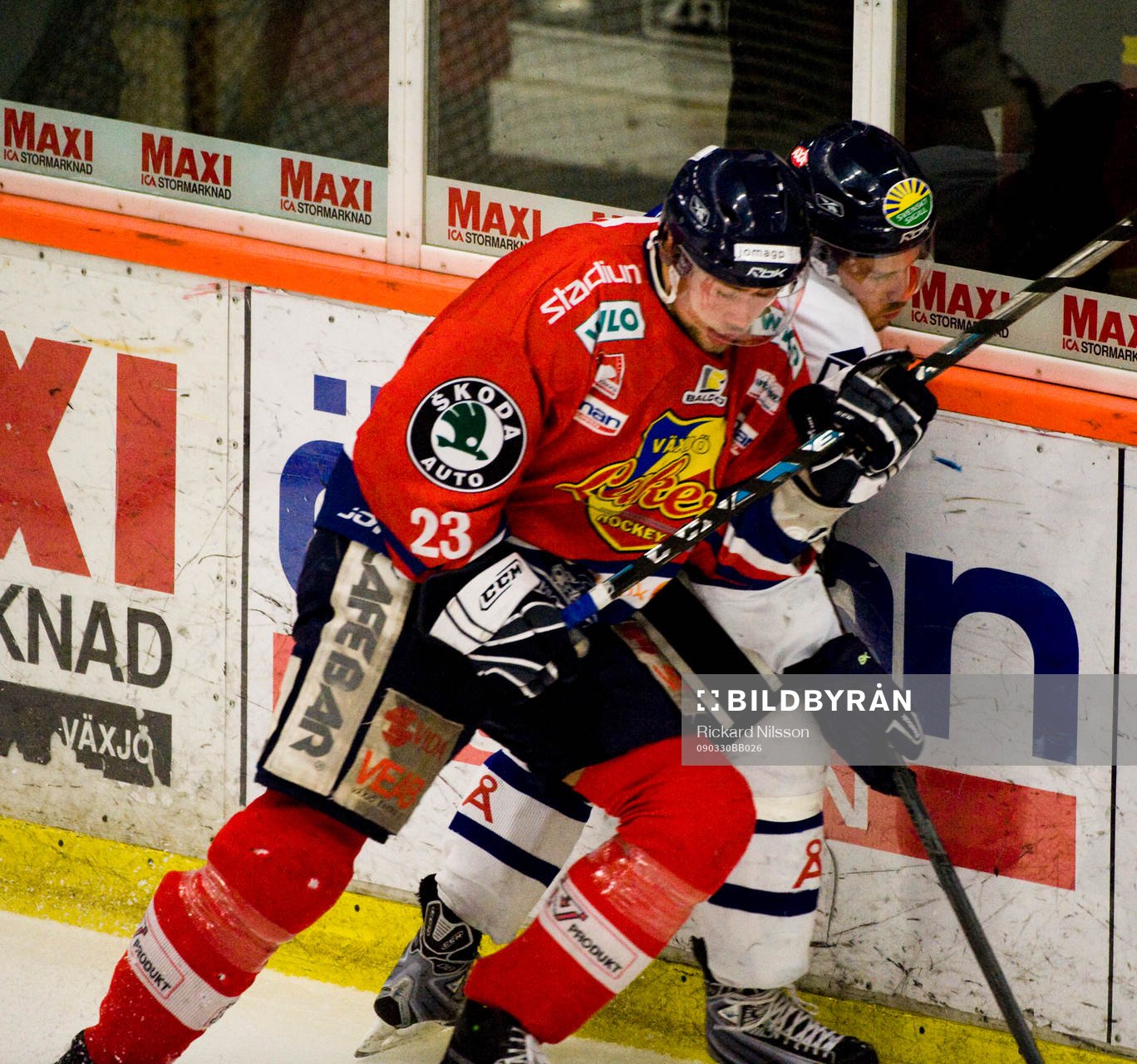 Christoffer Persson, Växjö, trycker till en Leksands