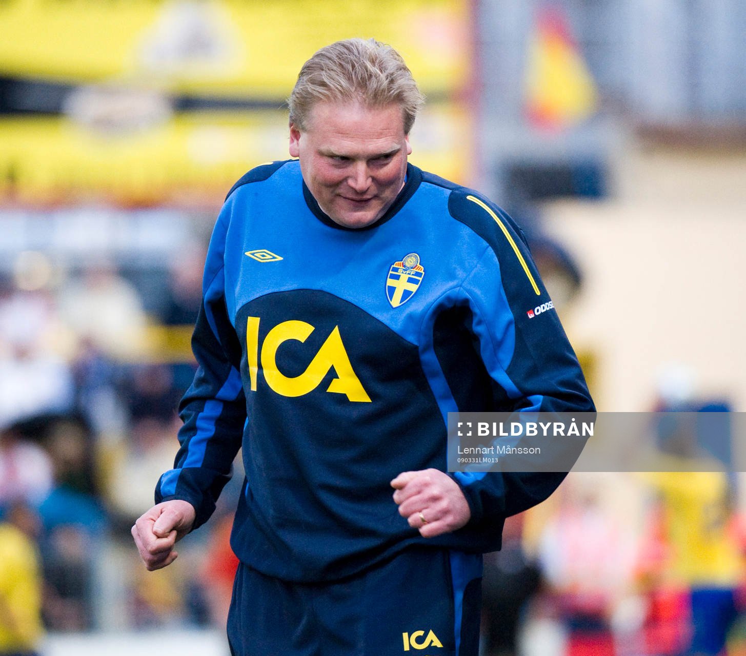 Jörgen Lennartsson, förbundskapten, lycklig över 0-0
