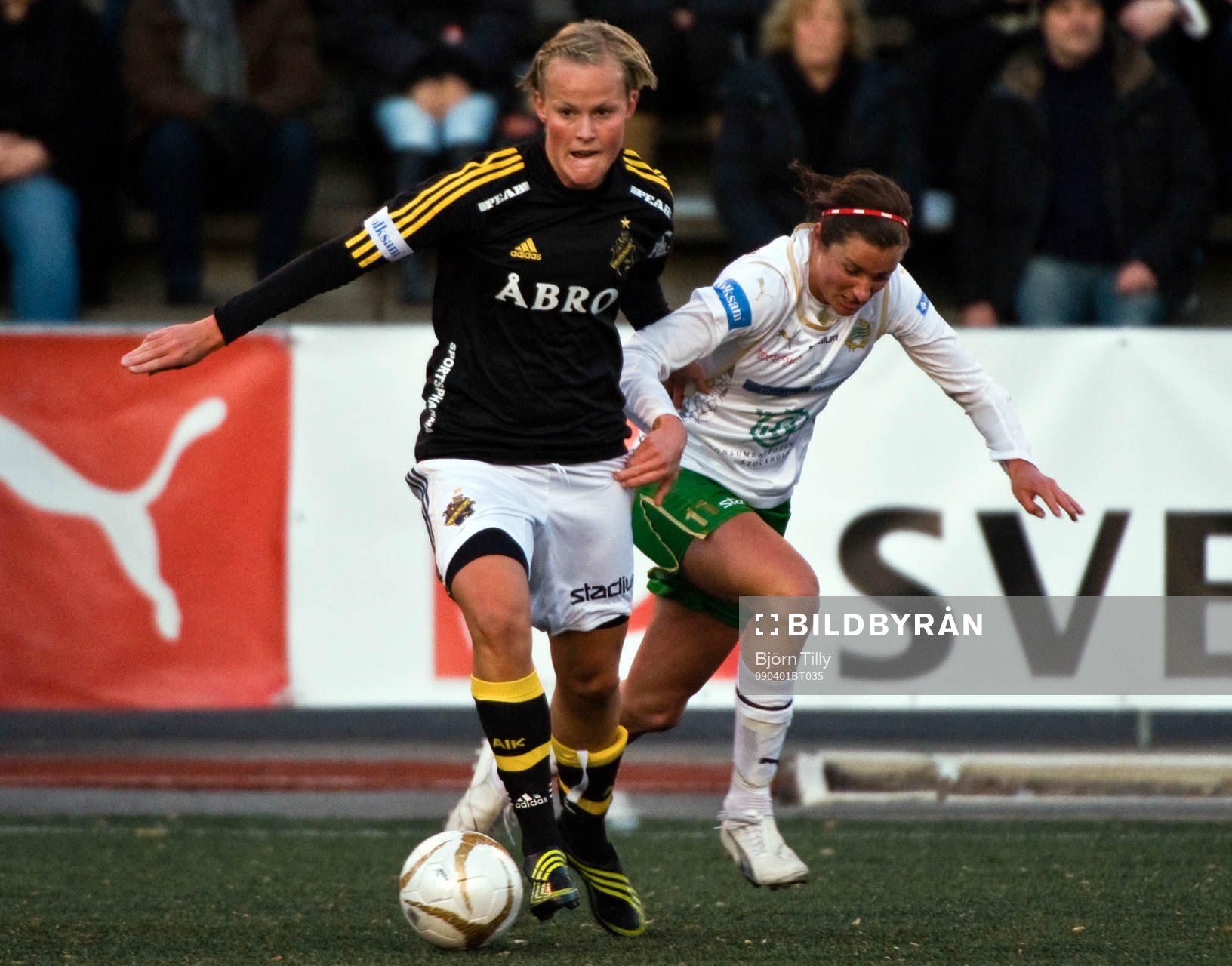 Annica Sjölund, AIK och Madeleine Tegström, Hammarby