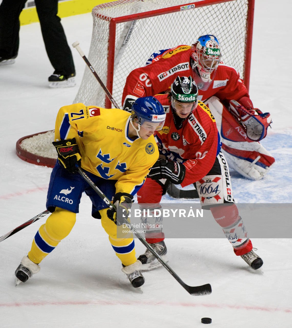 Jimmie Ericsson, Sverige och Romas Josi och Lukas Flueler,