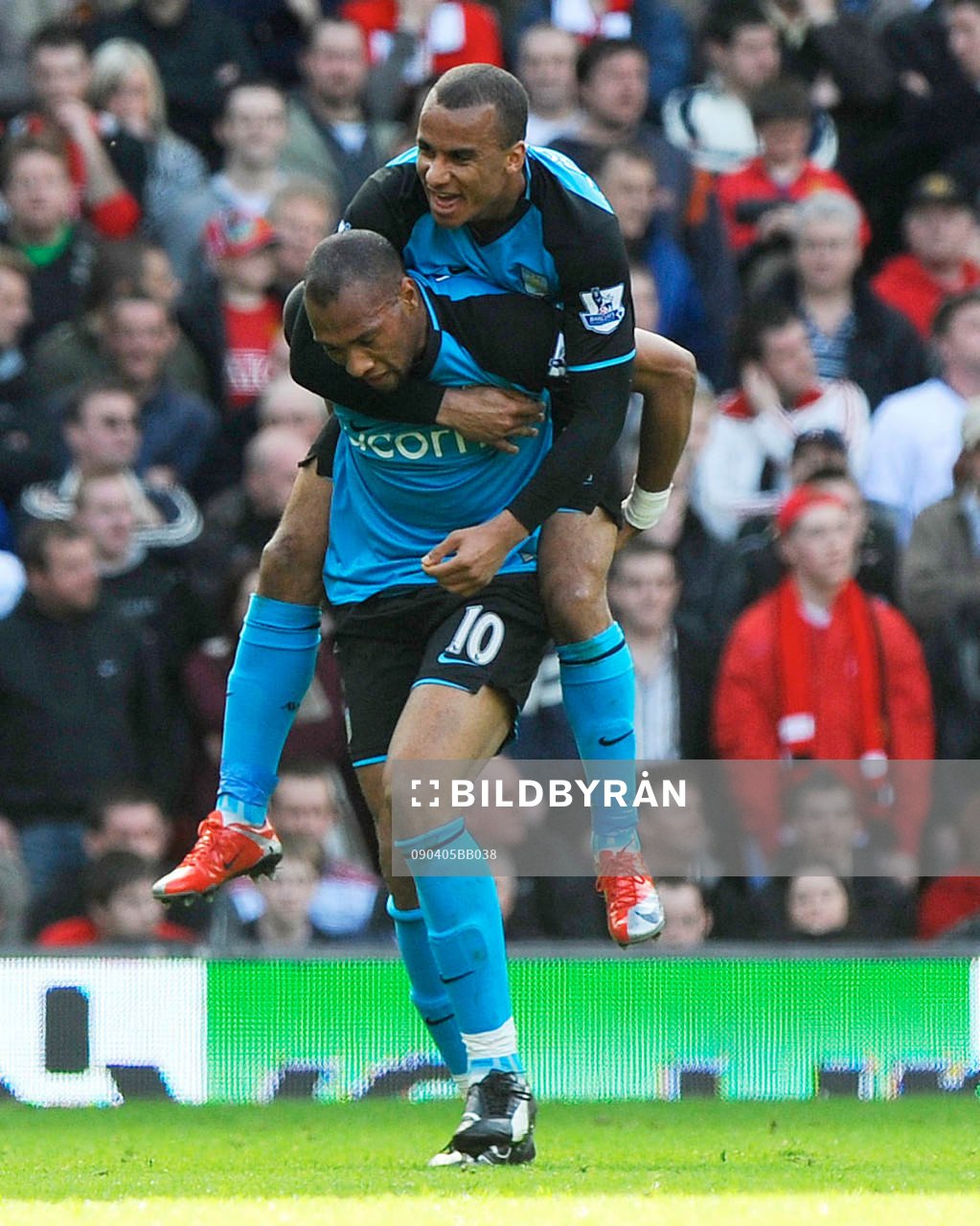  John Carew och Gabriel Agbonlahor, Aston Villa, jubel.
