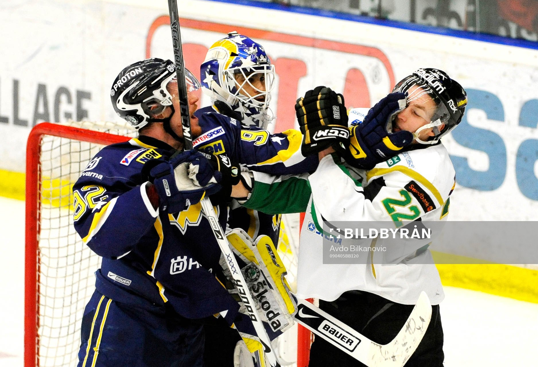 Laine Teemu, HV71, Per Åslund, Färjestad. Bråk, slagsmål