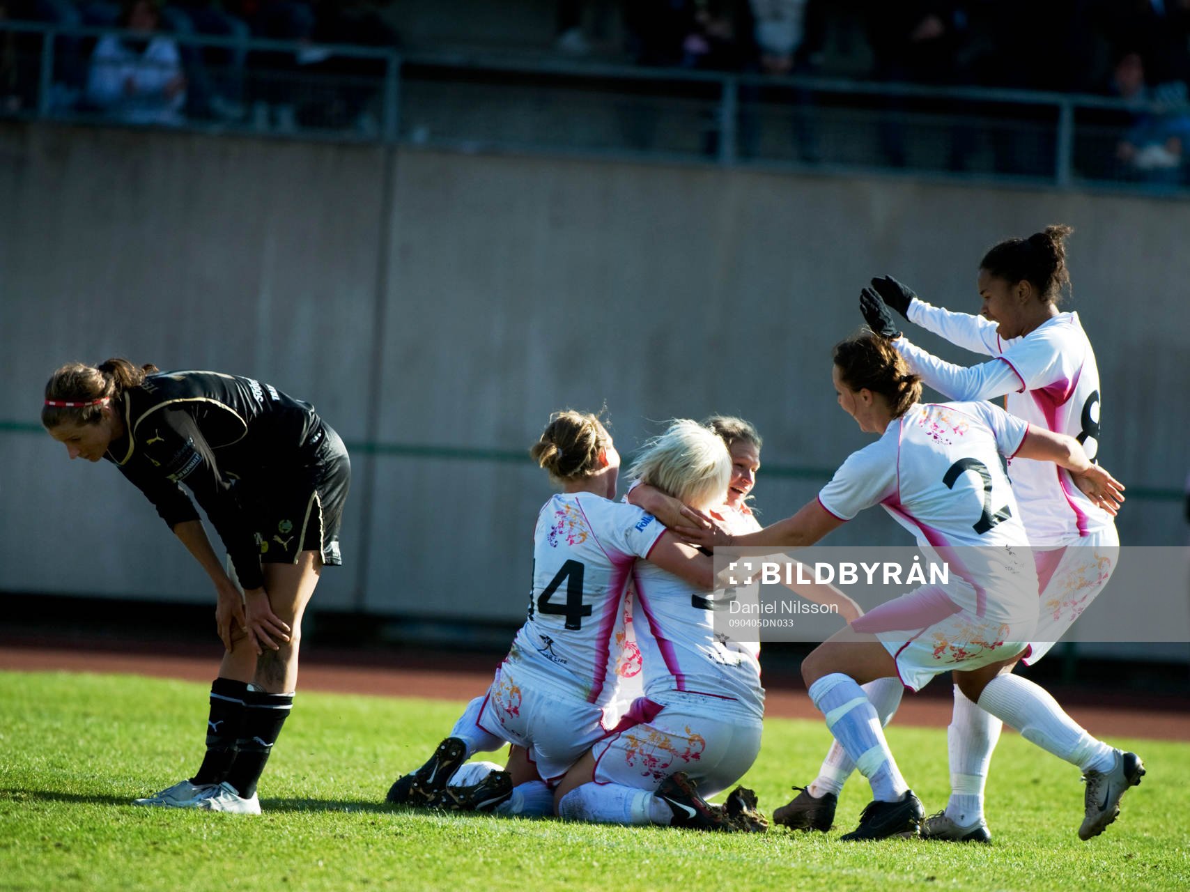 Frida Nordin, Ldb gjorde 2-1 i9 90:e minuten. Stort jubel i