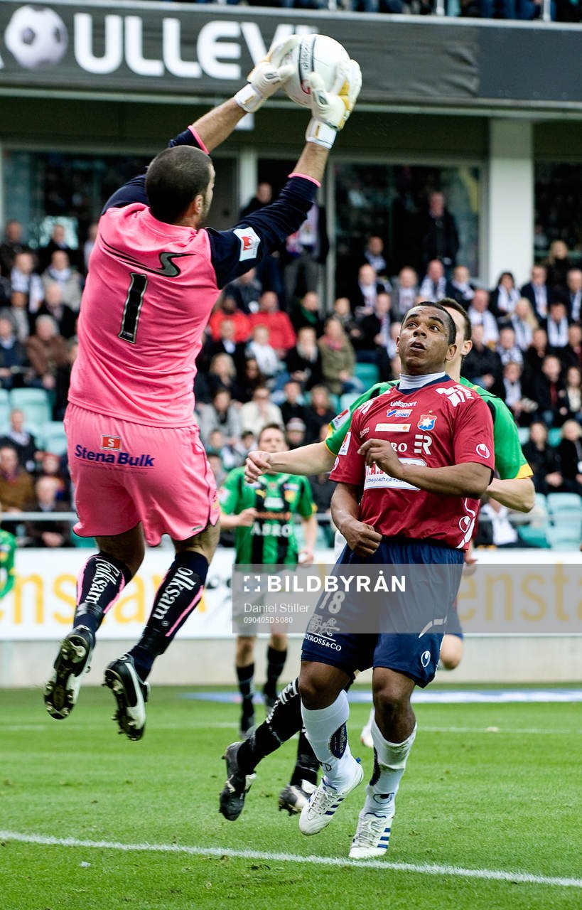Alvaro Santos, Örgryte. Dime Jankulovski, målvakt Gais
