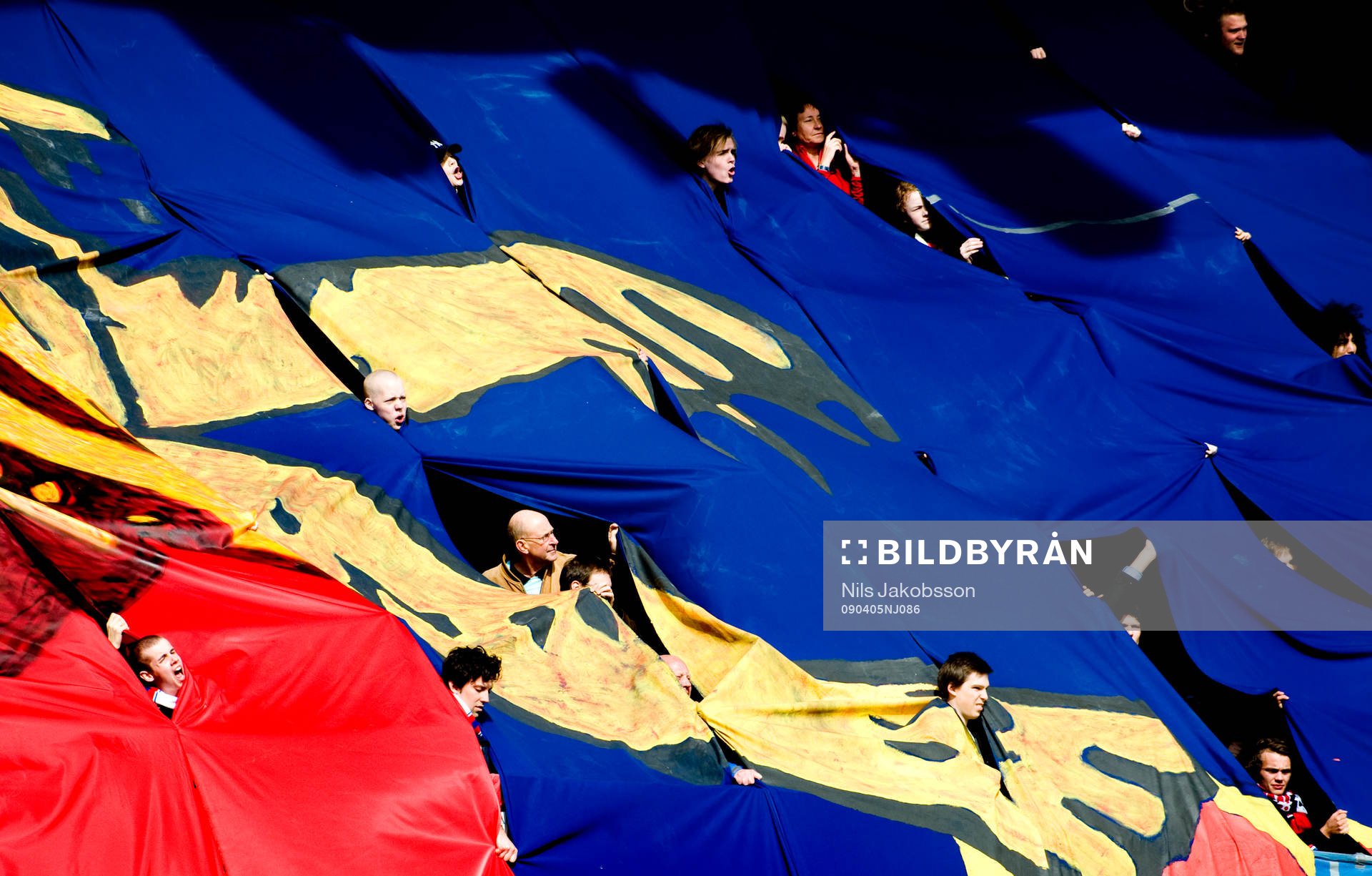 Tifo hos Örgryte, flagga, flaggor