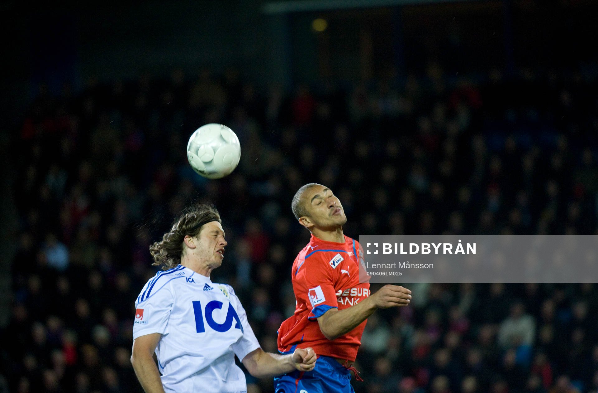 Henrik Larsson och Mattias Bjärsmyr, nickduell
