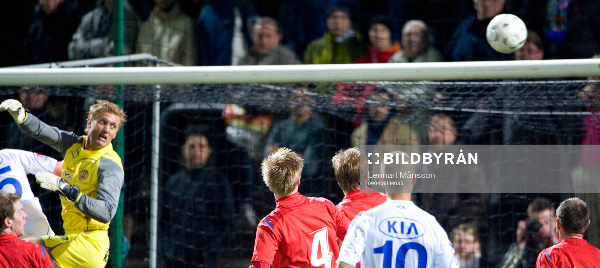 Pär Hansson, målvakt, Helsingborg, gjorde succé och här