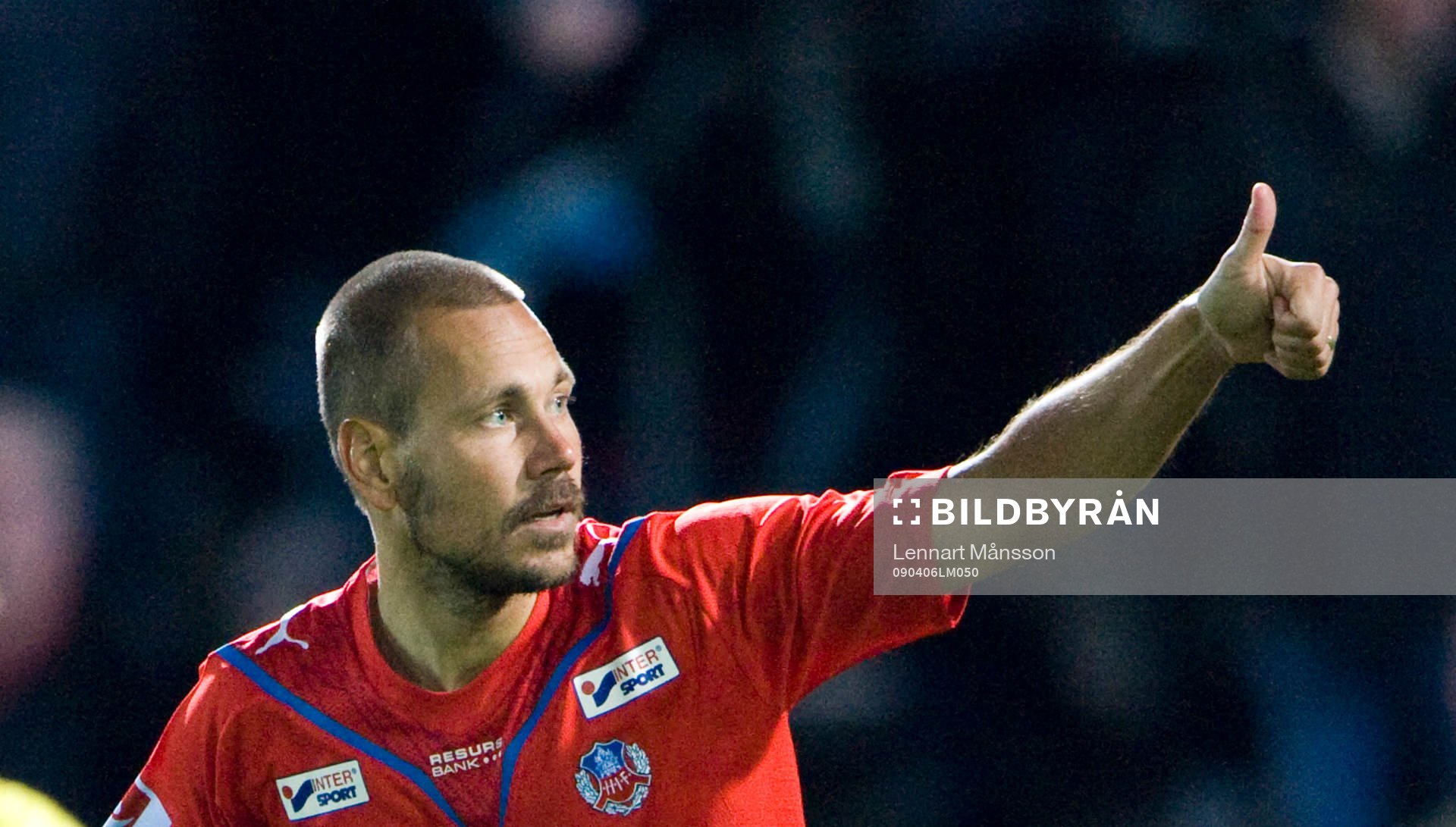 Tummen upp, målskytten Marcus Lantz