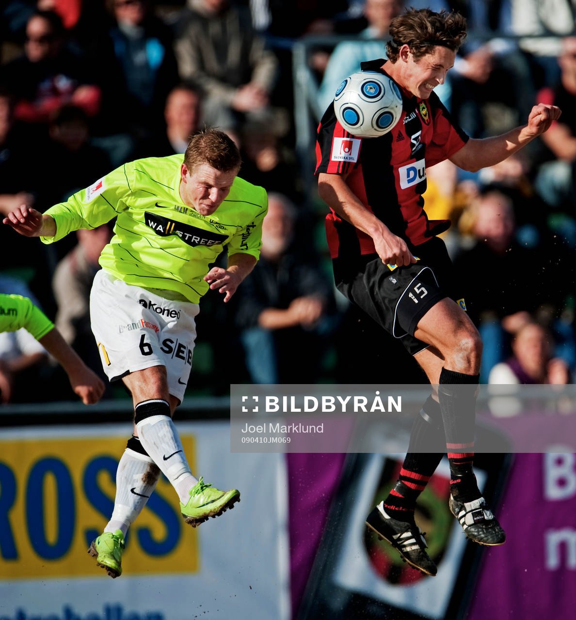 Philip Haglund, Brommapojkarna, vinner en nickduell mot