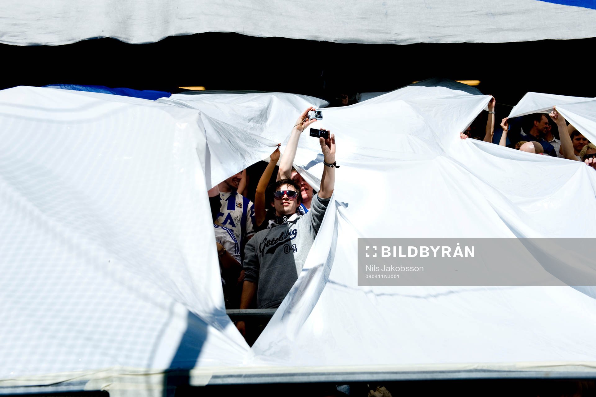 IFK-fans, fans, supporter, publik, tifo, läktare