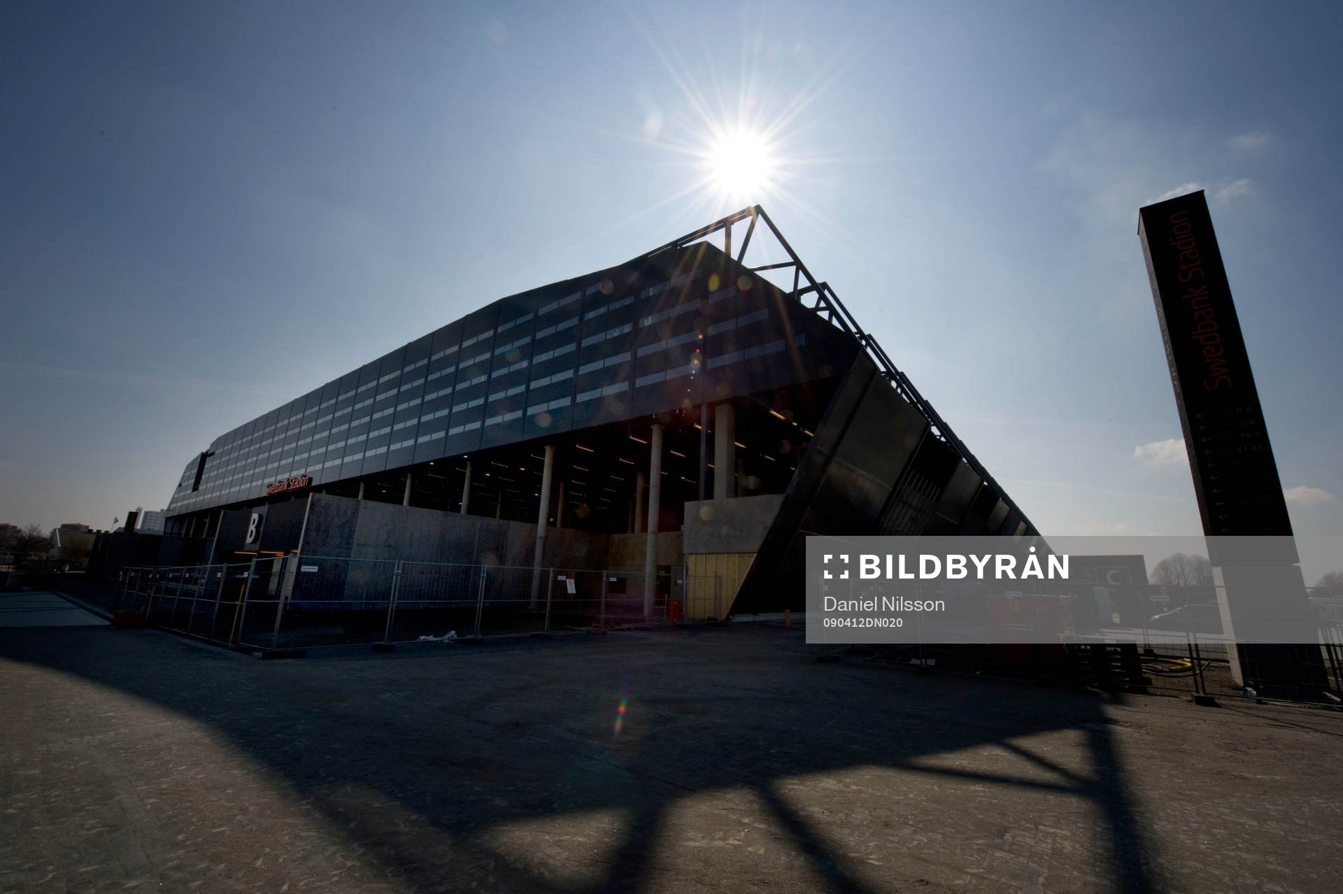 Fotboll, Pressvisning på Swedbank Stadion, Arena. Swedbank