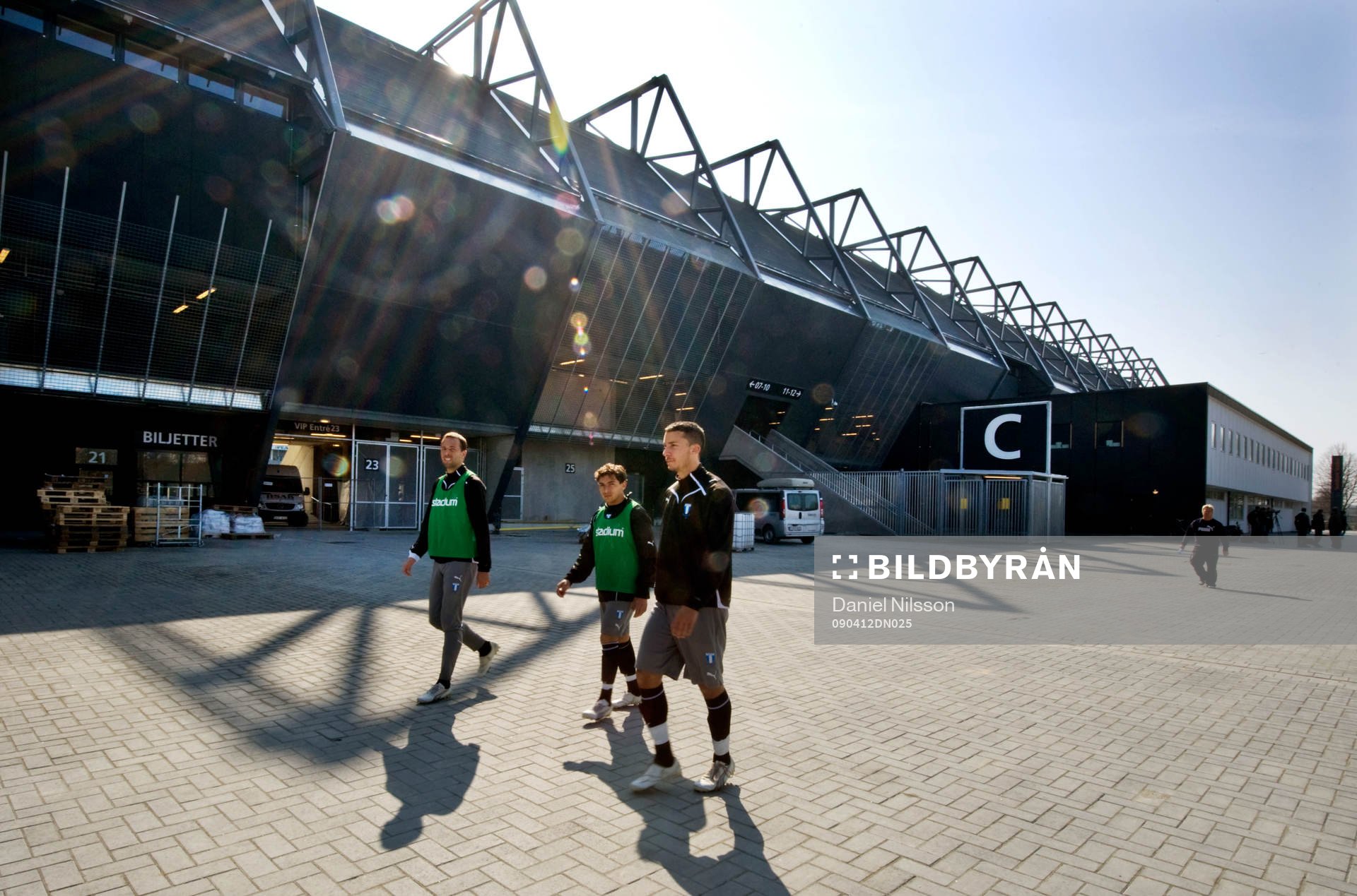 Fotboll, Pressvisning på Swedbank Stadion, Arena.