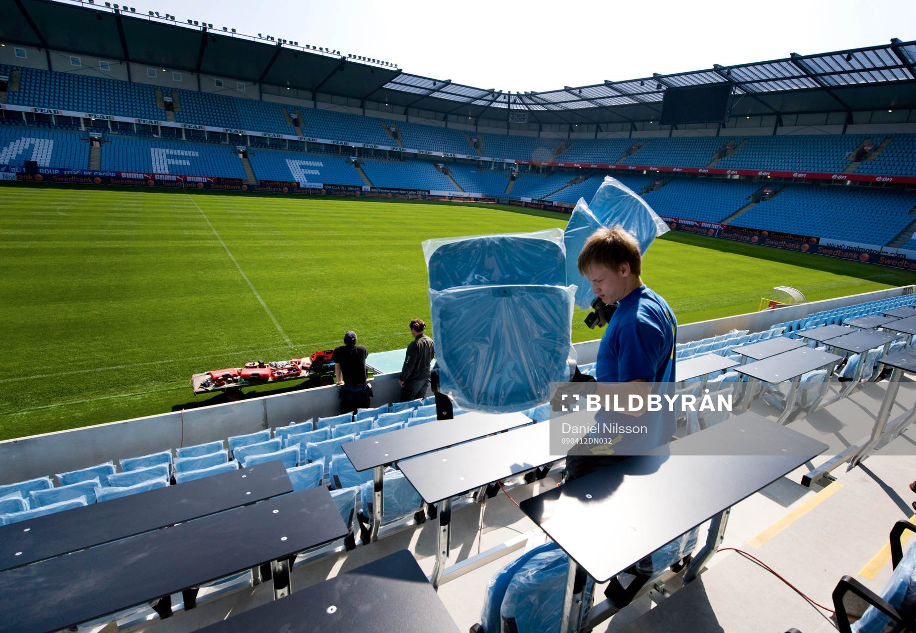 Fotboll, Pressvisning på Swedbank Stadion, Arena