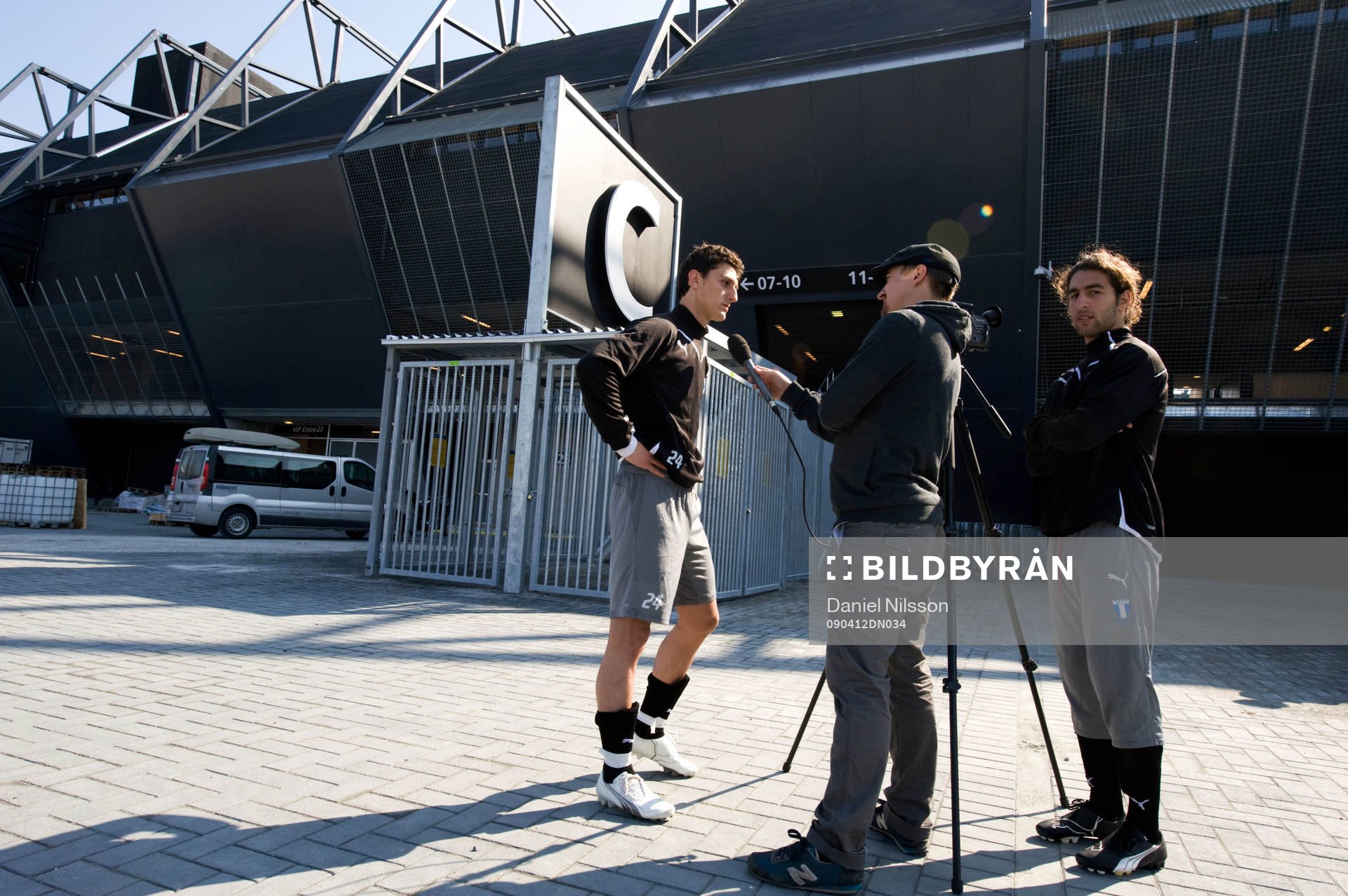 Fotboll, Pressvisning på Swedbank Stadion, Arena.  Malmös