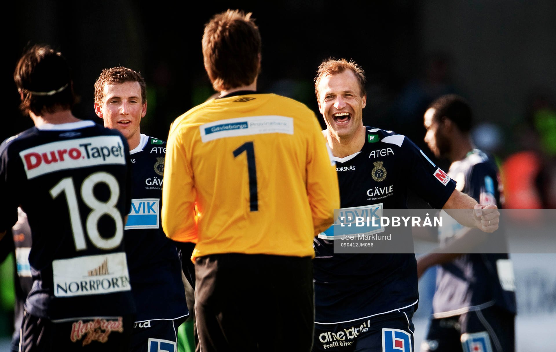  Hans Berggren, jubel efter matchens slut.