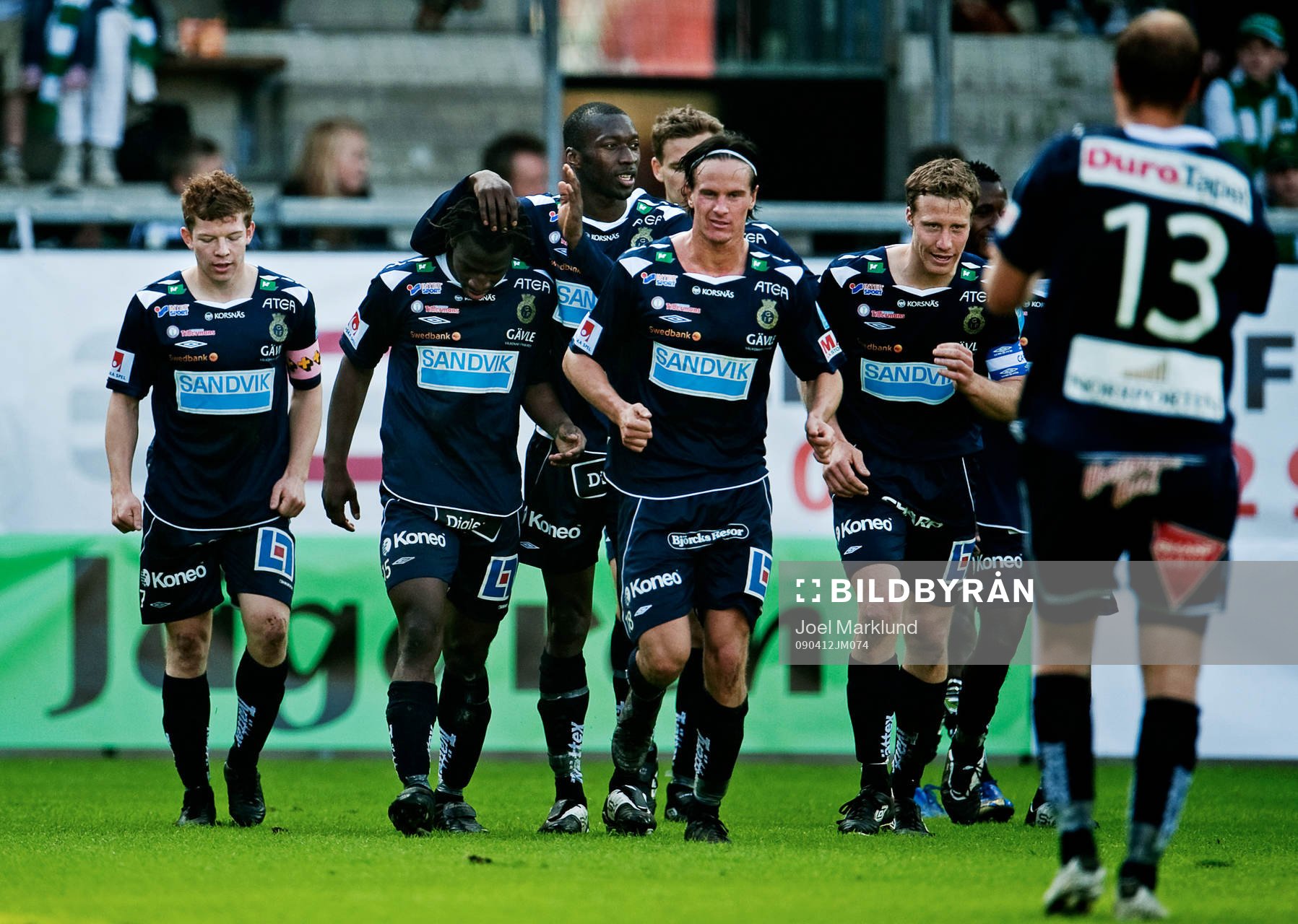 Gefle-spelarna jubel