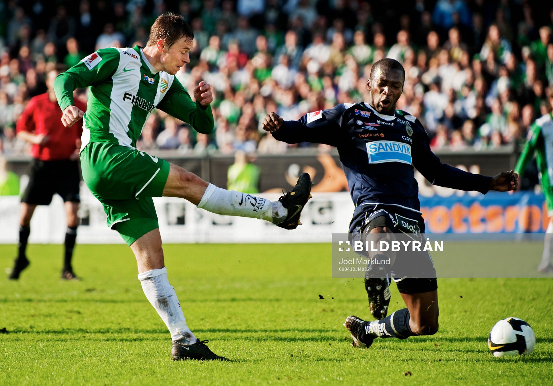 David Johansson, Hammarby, skjuter mot mål