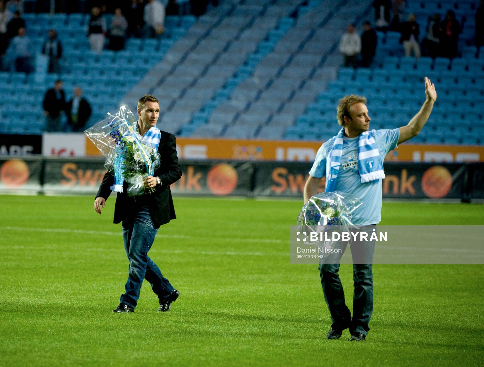 Gamla spelare avtackades. Niklas Skoog och Anders Andersson