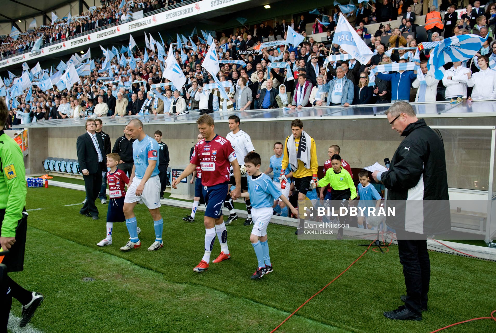 Inmarsch, Spelarentré, Daniel Andersson, Malmö och Marcus