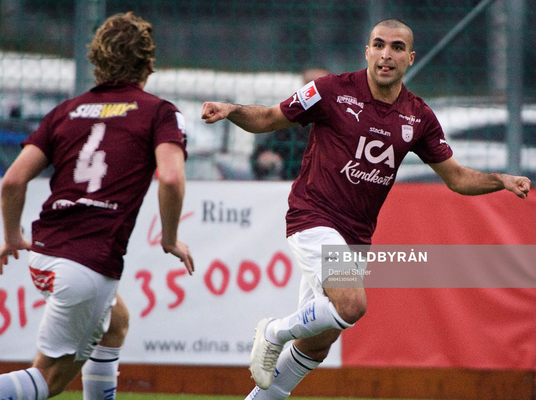 Arash Bayat, Qviding, gör 2-1. Fredrik Holmberg på väg