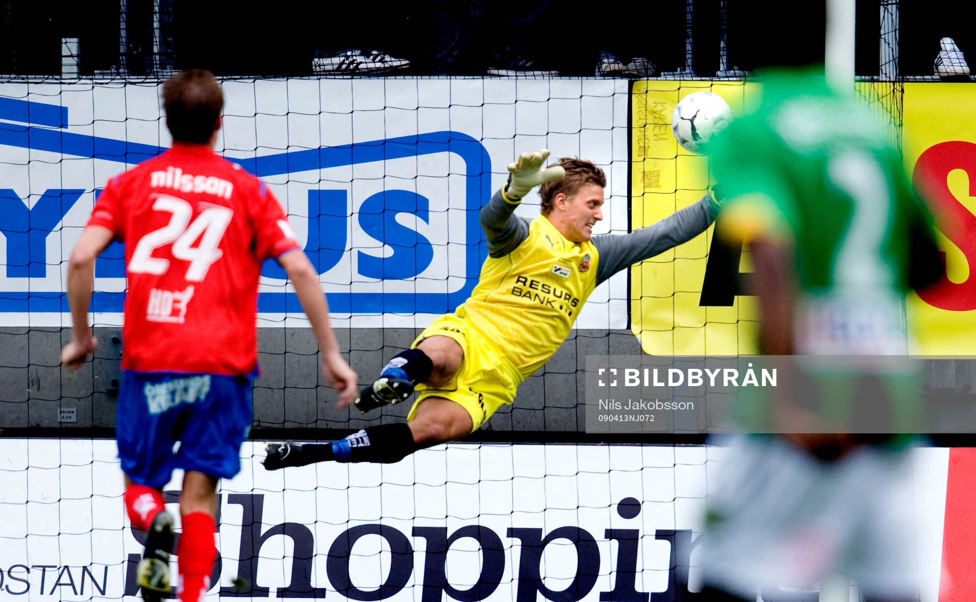 Pär Hansson, målvakt, Helsingborg släpper in 1-1