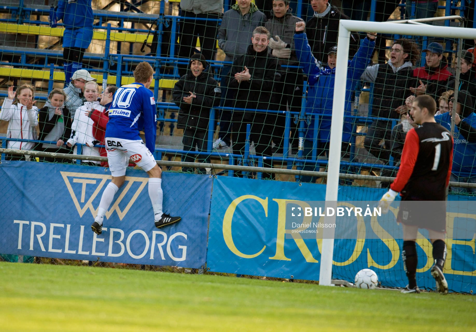 Marcus Pode, Trelleborg gjorde 1-0. Jubel. Depp av Dime