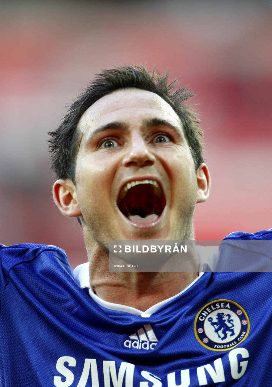 Frank Lampard, Chelsea, glädje och jubel över 2-1 vilket