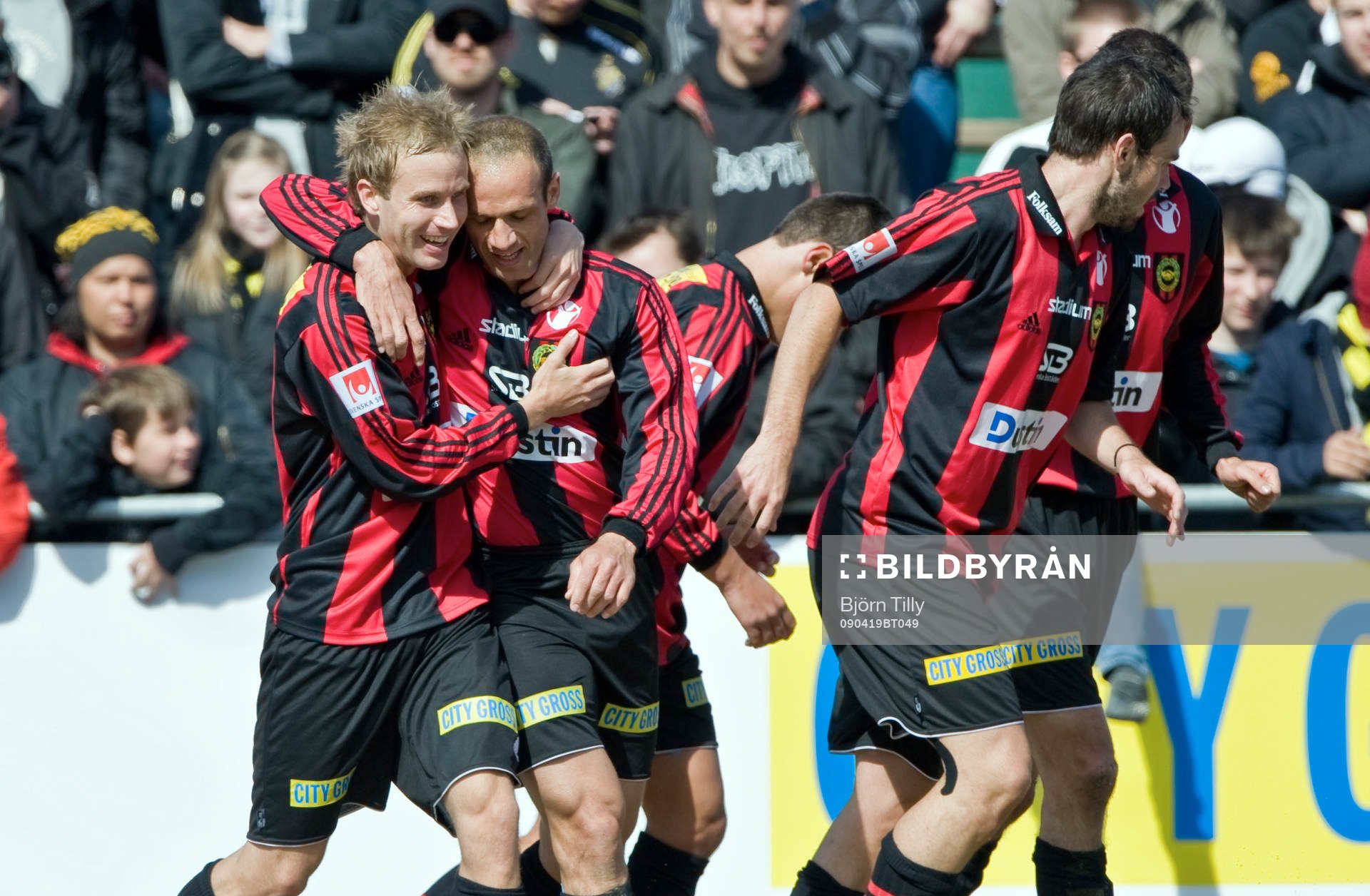 Kim Odelius och Imad Chhadeh, jubel efter 2-1.