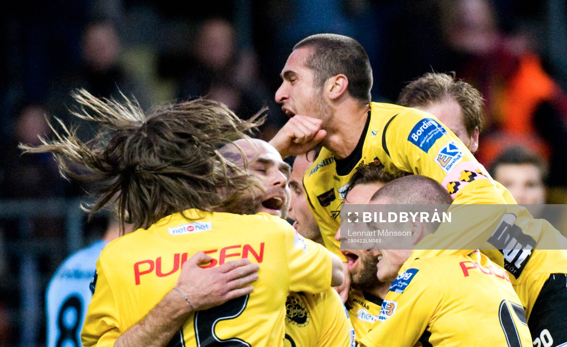 1-0 Mathias Florén och hela Elfsborg vill gratta. Jubel,