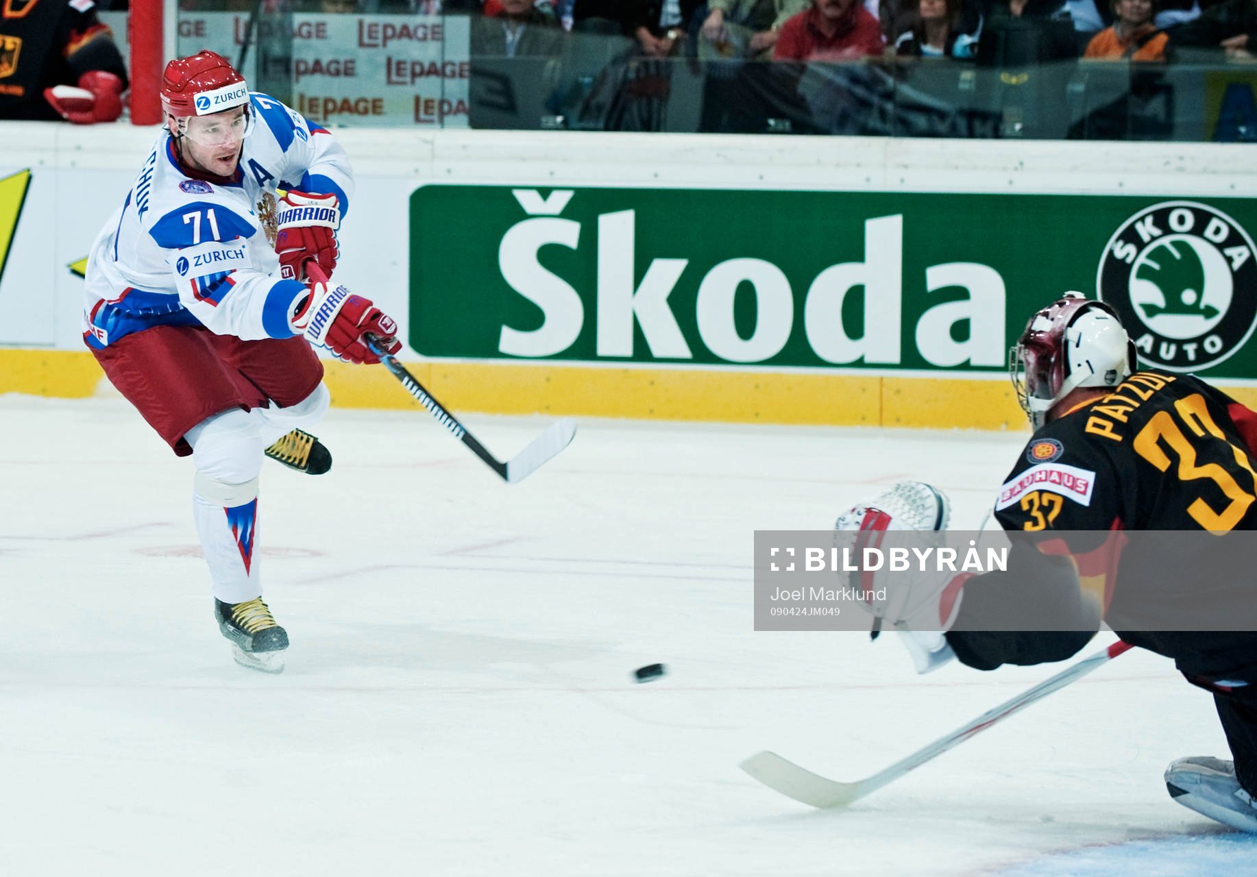 Ilya Kovalchuk, Ryssland, gör 0-2
