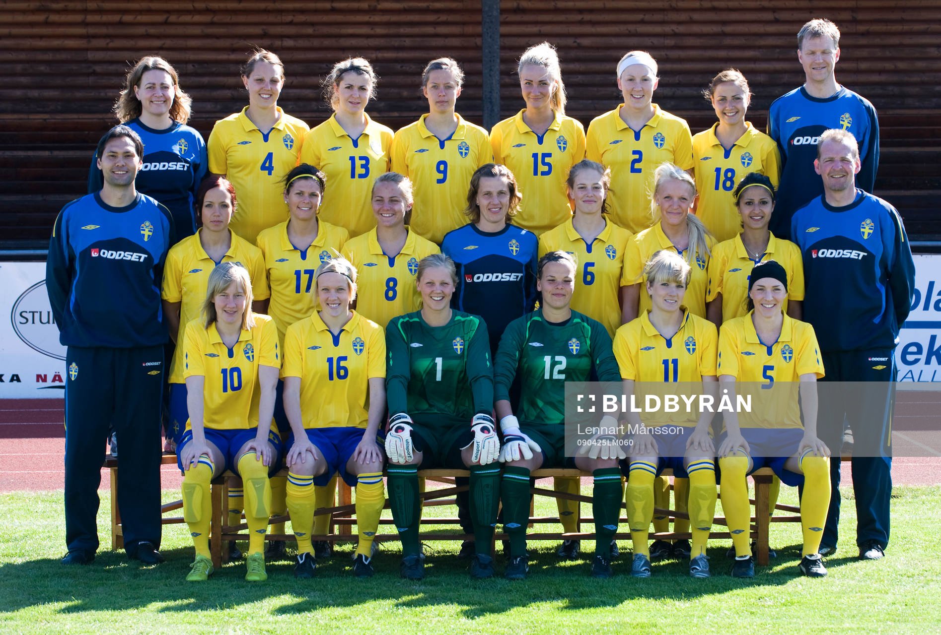 Fotboll, U23 Dam, Lagbild. Sverige