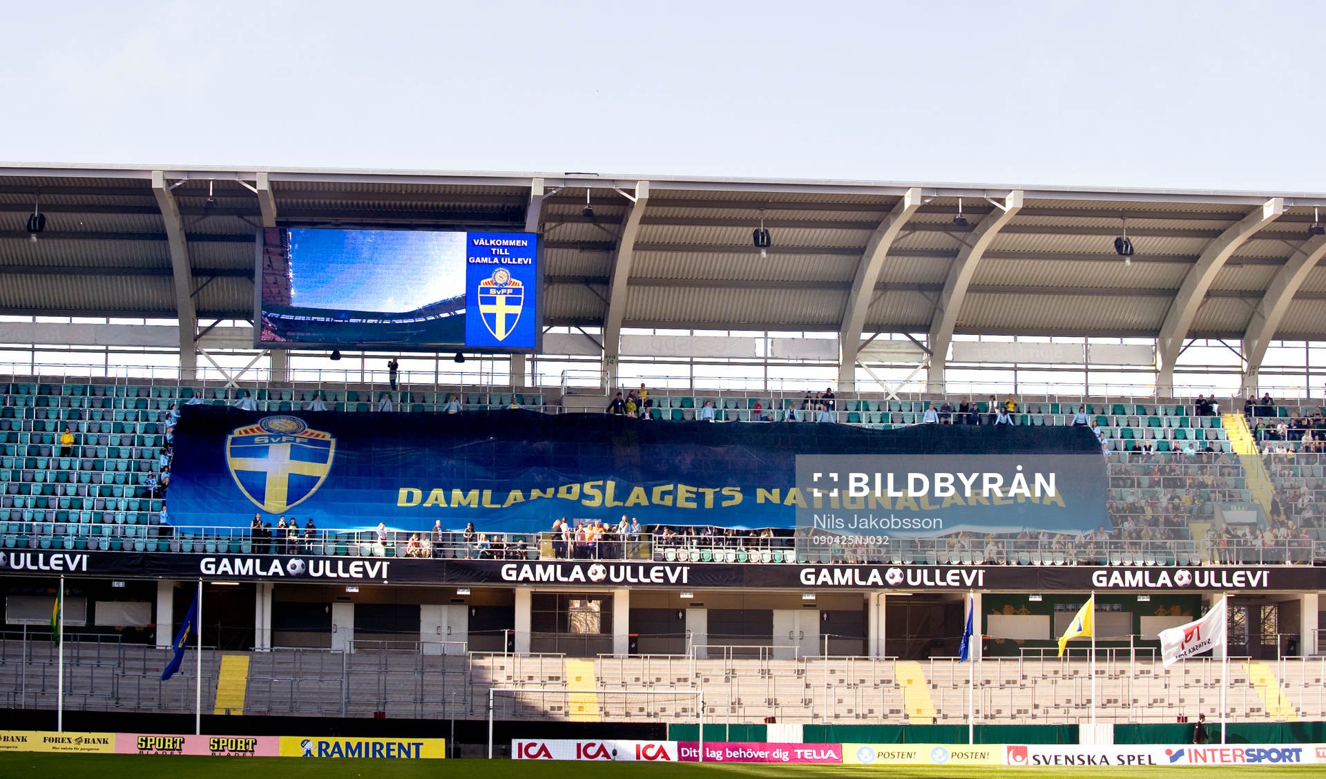 Fotboll, dam, Sverige - Brasilien, invigning av Gamla