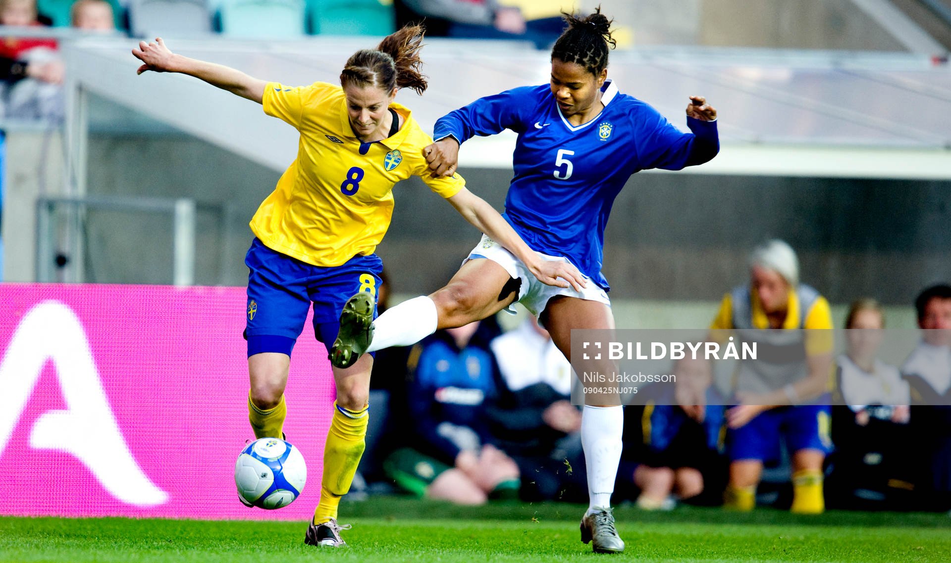 Lotta Schelin, Sverige, Renata Costa, Brasilien