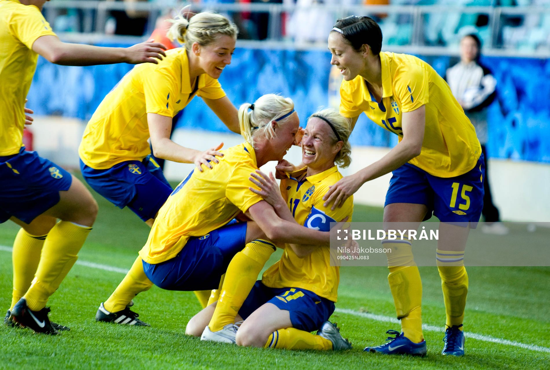  Victoria Svensson, Sverige, jubel.