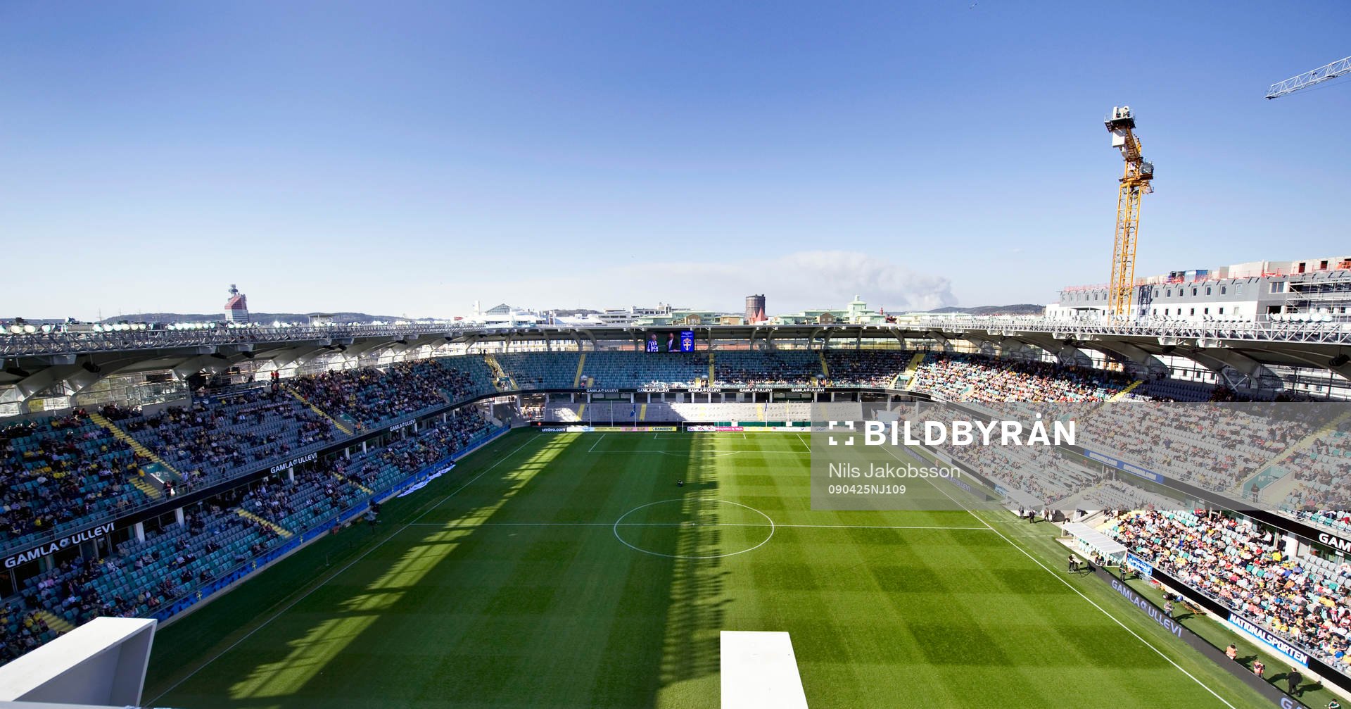 Gamla Ullevi sett uppifrån taket. Arena, stadion