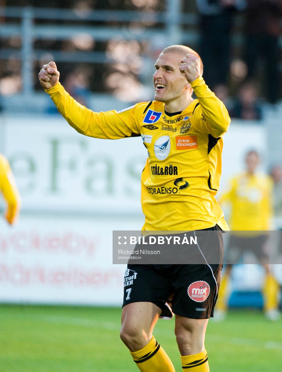 Johan Svensson, Mjällby, jubel