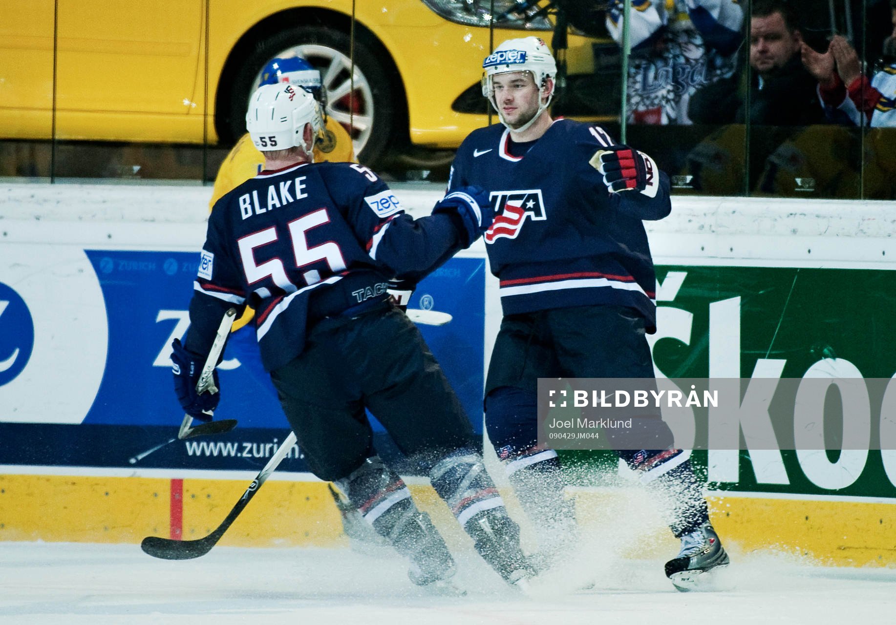 Jason Blake och Patrick O Sullivan, USA, jubel