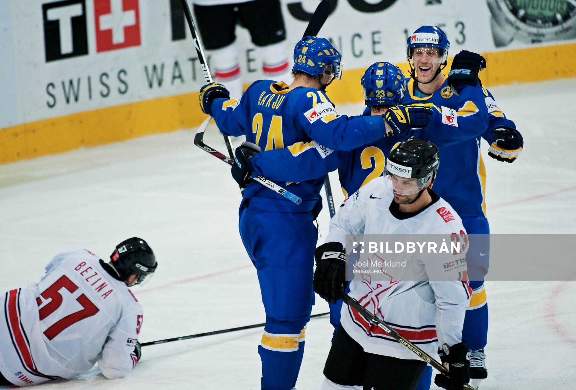 Johan Harju, Linus Omark och Martin Thörnberg, Sverige,